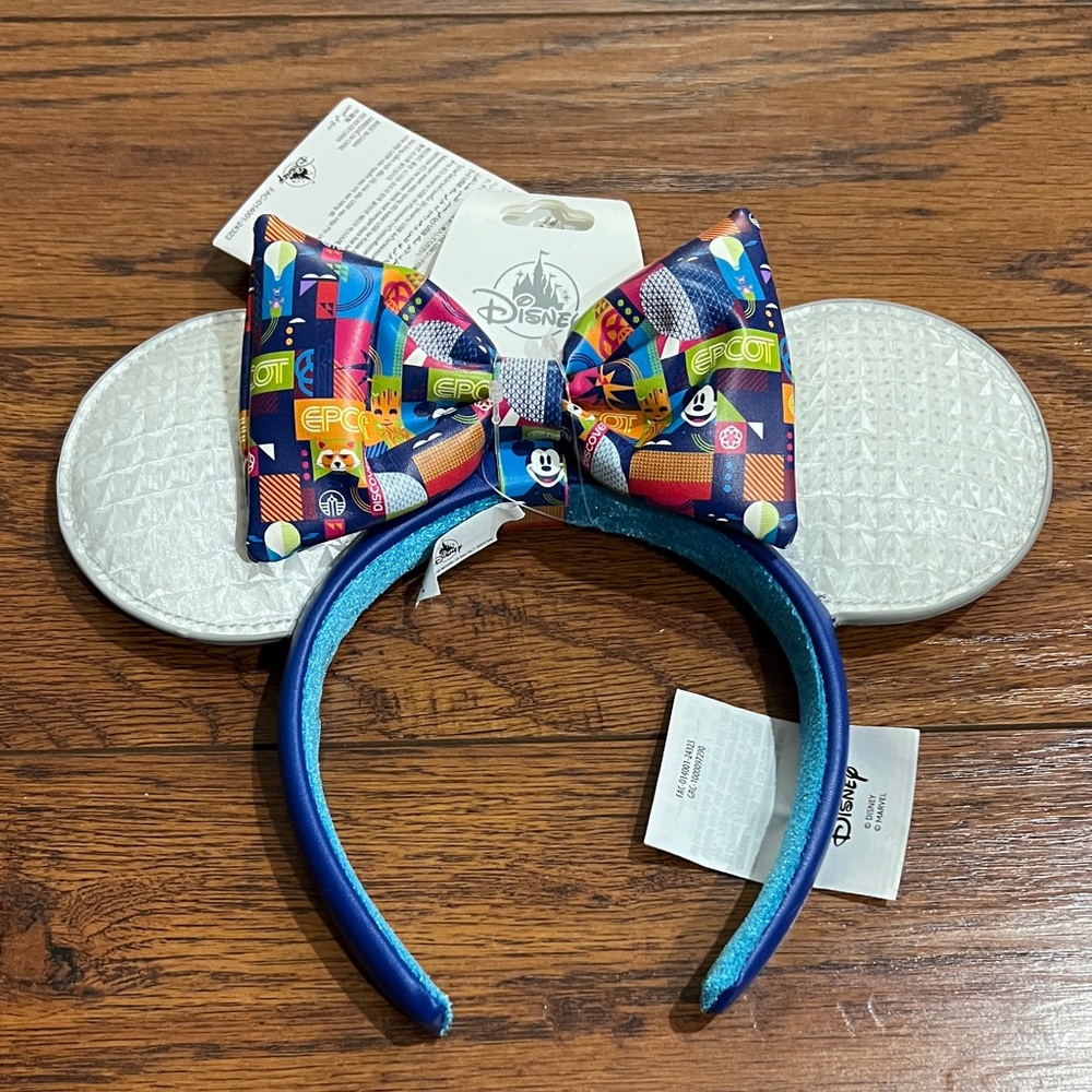 Disney Colorful Epcot Mickey Ears with Blue Headband light up
